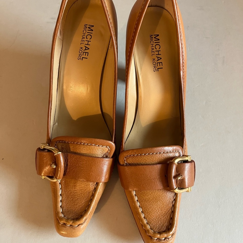 Kors Michael Kors Women's Tan Leather heels